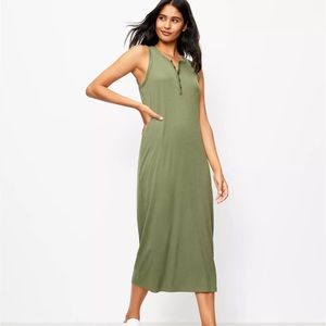 Lou & Grey ribbed henley maxi dress